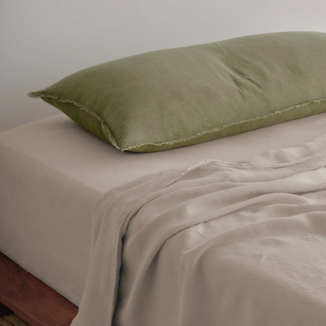 Flocca Linen Body Pillow - Armee