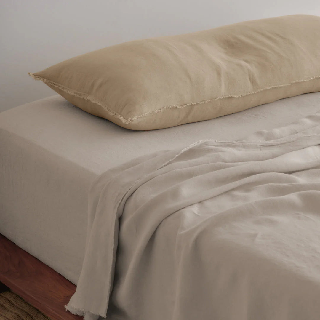 Flocca Linen Body Pillow - Carmel