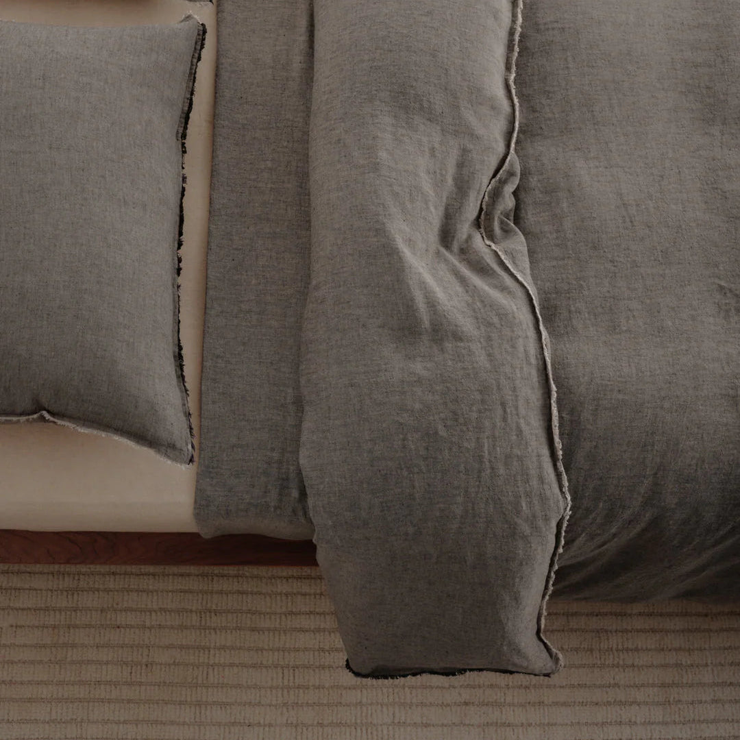 Flocca Linen Pillowcase - Nox