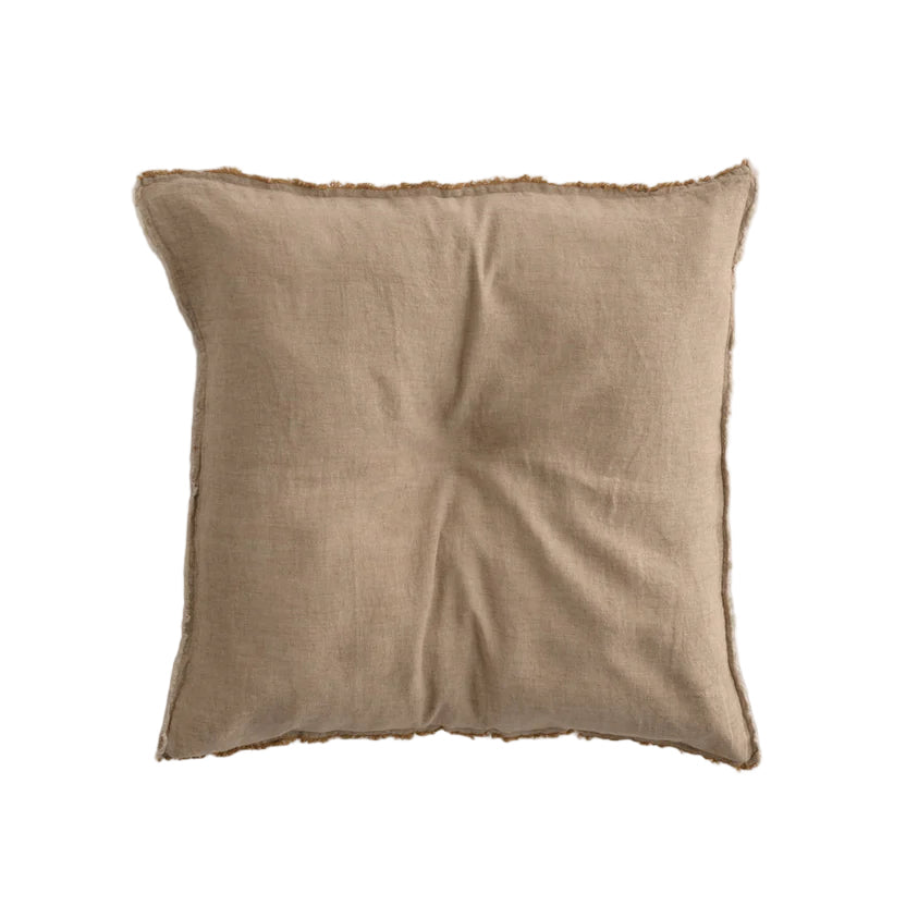 Flocca Linen Cushion - Brun