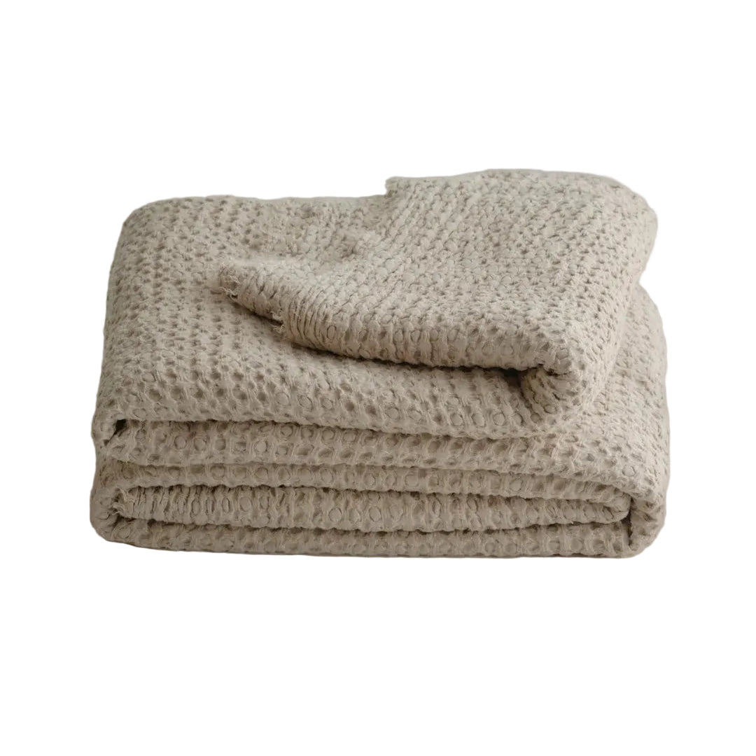 Flocca Linen Blanket - Sable