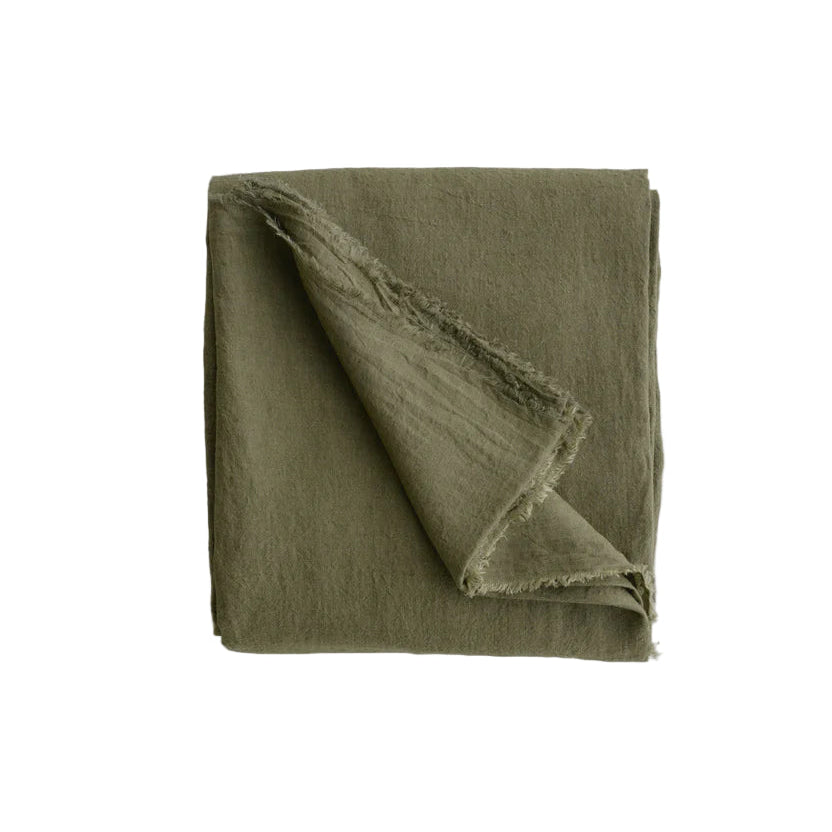 Flocca Linen Duvet Cover - Armee