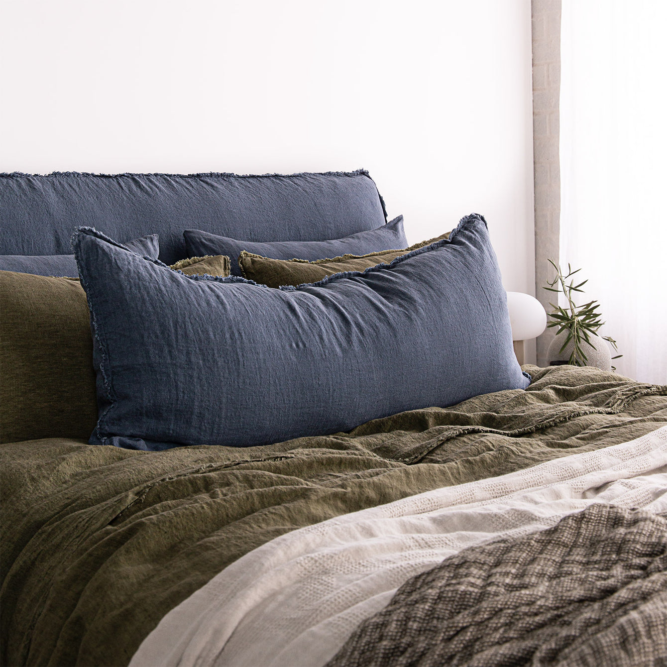 Flocca Linen Duvet Cover - Armee