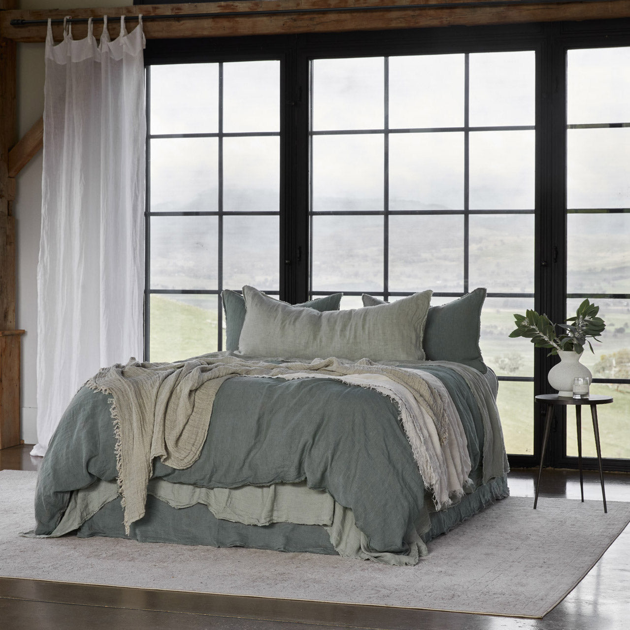 Flocca Linen Duvet Cover - Mare