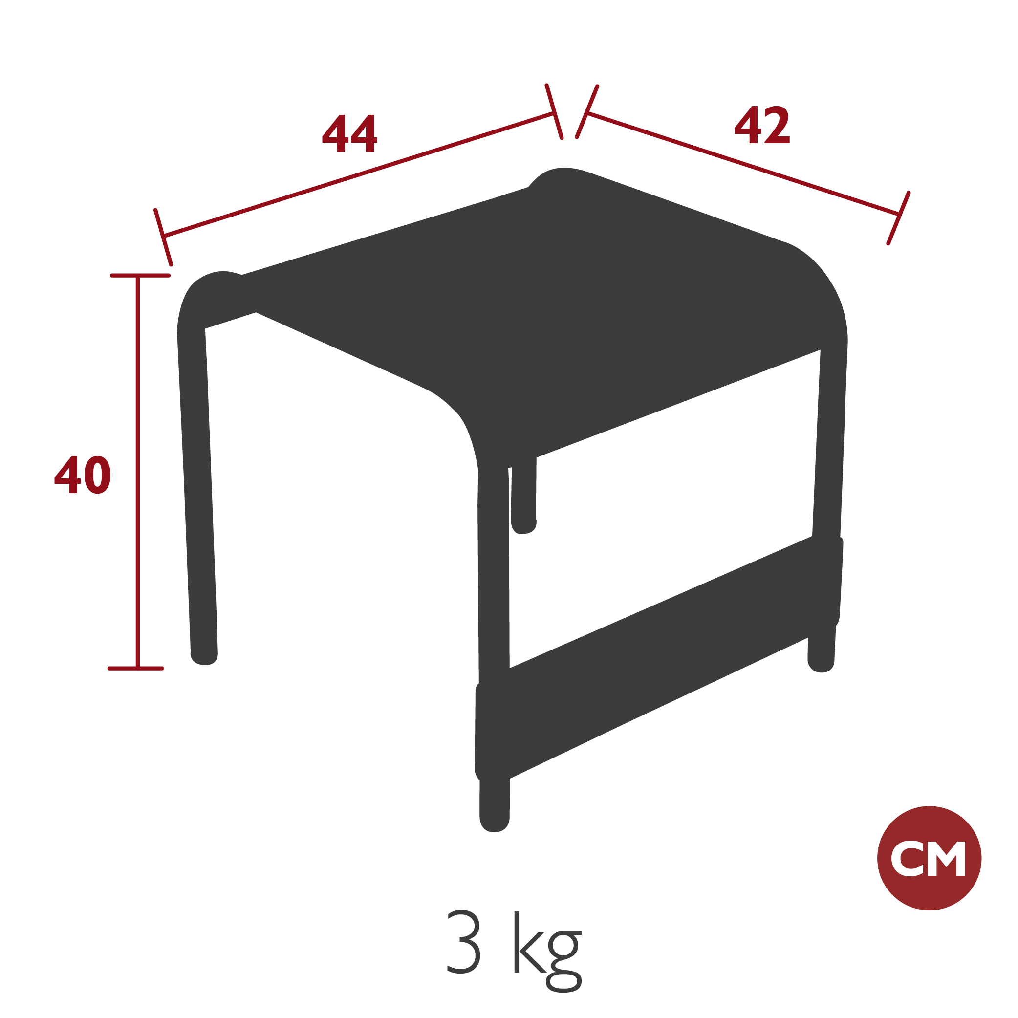 Tubular Side Table / Footstool