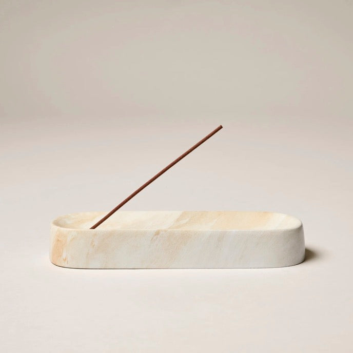 Ceramic Incense Holder - White