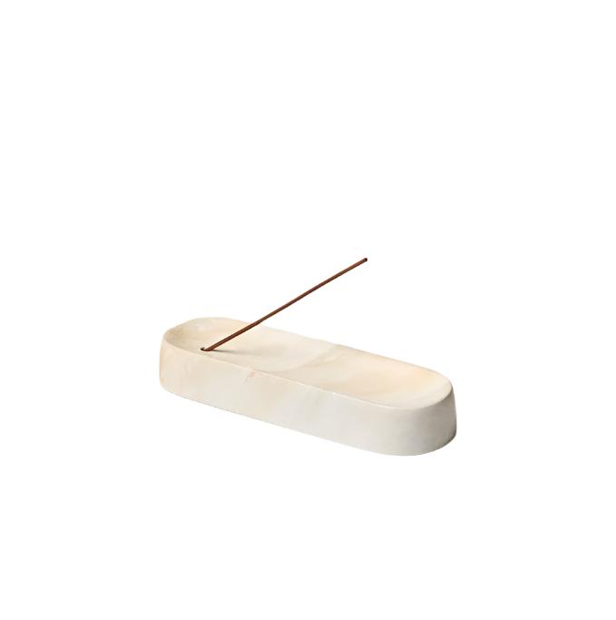 Ceramic Incense Holder - White