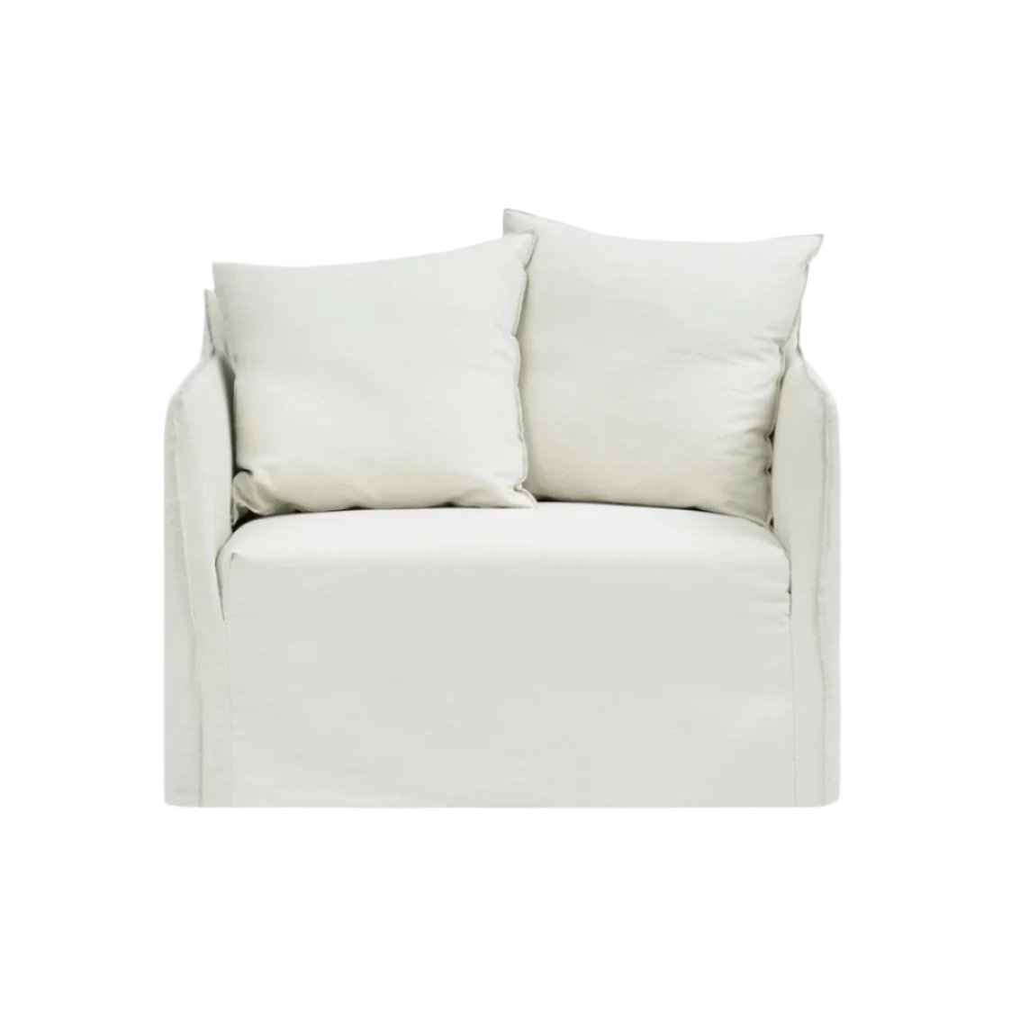 Loose Brushed Linen Loveseat