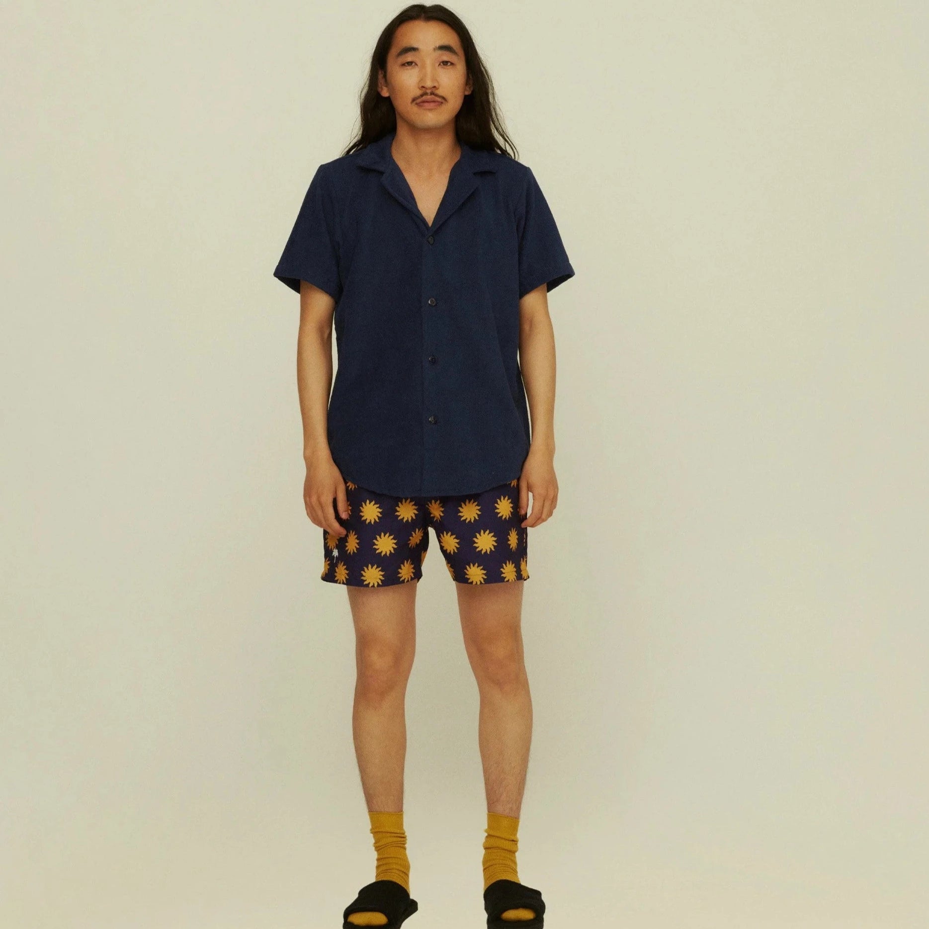 Navy Cuba Terry Shirt
