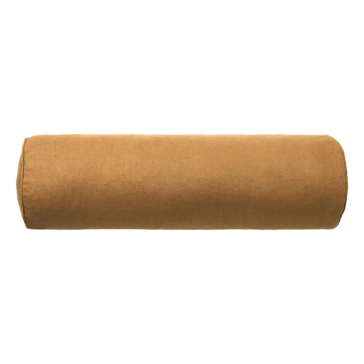Toffee Pure Linen Bolster Cushion